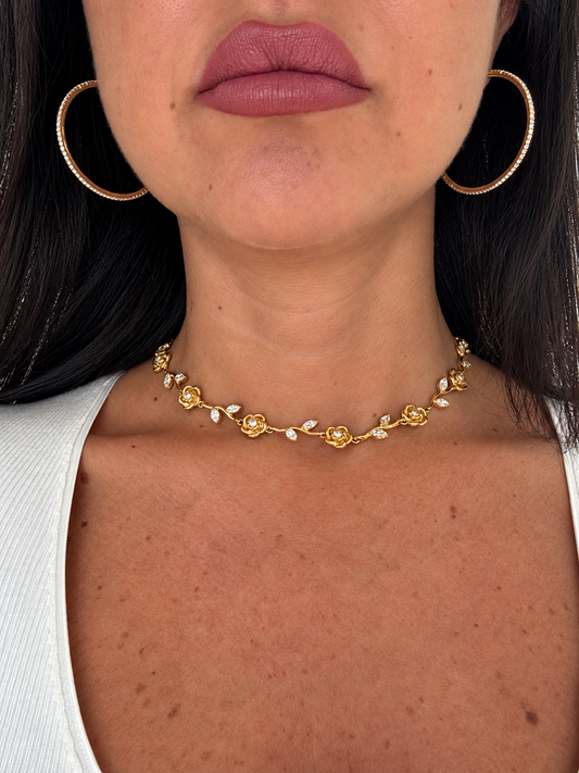Collana Choker fiori